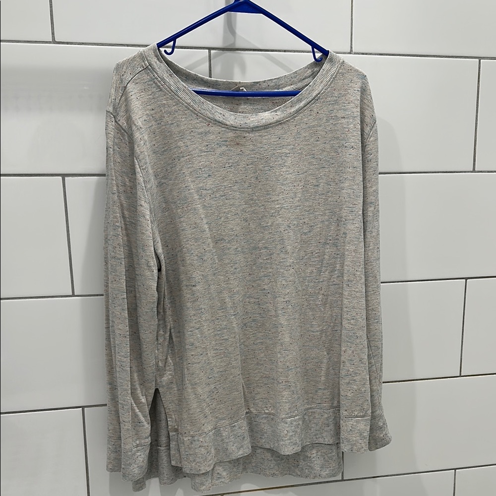 Loft Outlet - XL Gray Women's Long Sleeve Top